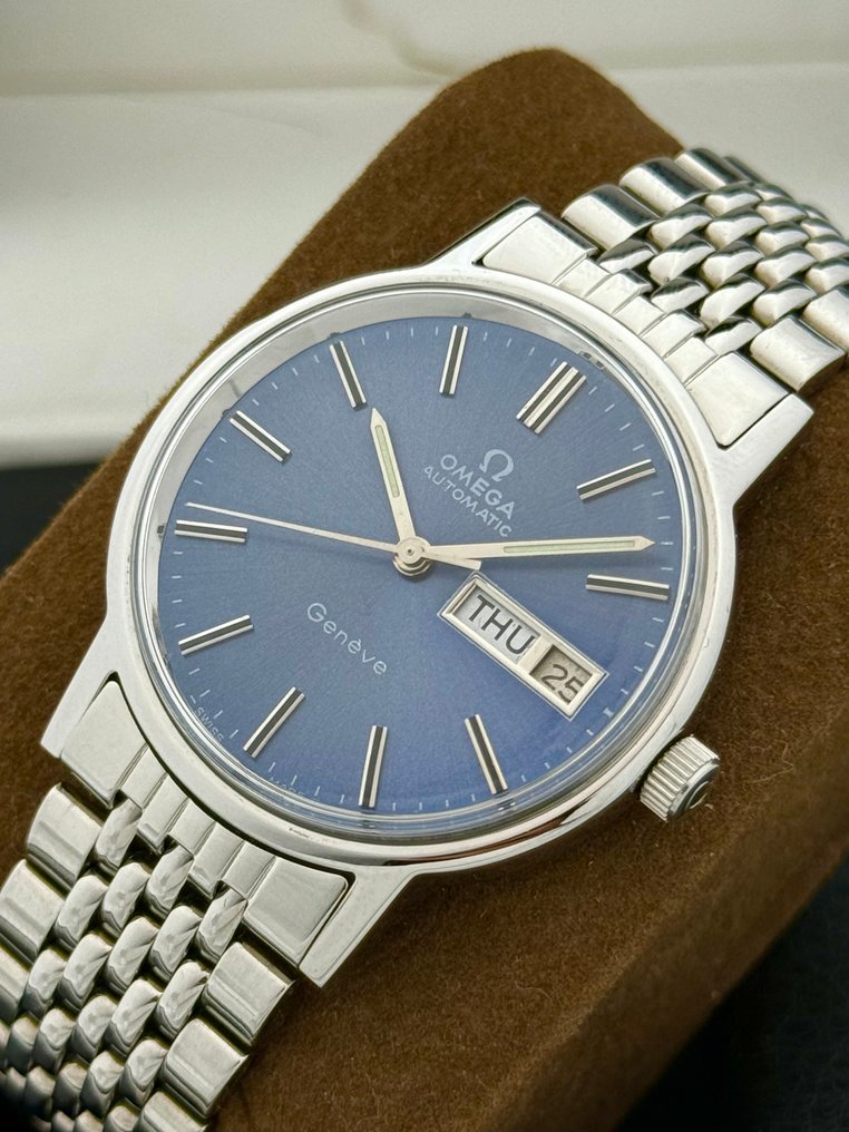 Omega - χωρίς τιμή ασφαλείας - Automatic Geneve Blue Dial Day-Date Cal.1022 - 166.0117 - Άνδρες - 1977 #1.0