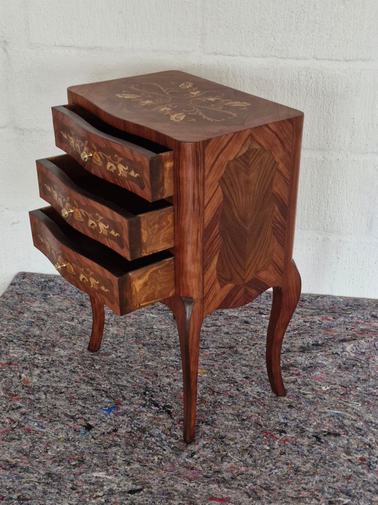 边桌 - 铸造黄铜, 樱桃木, 山毛榉, 蔷薇木 #3.2