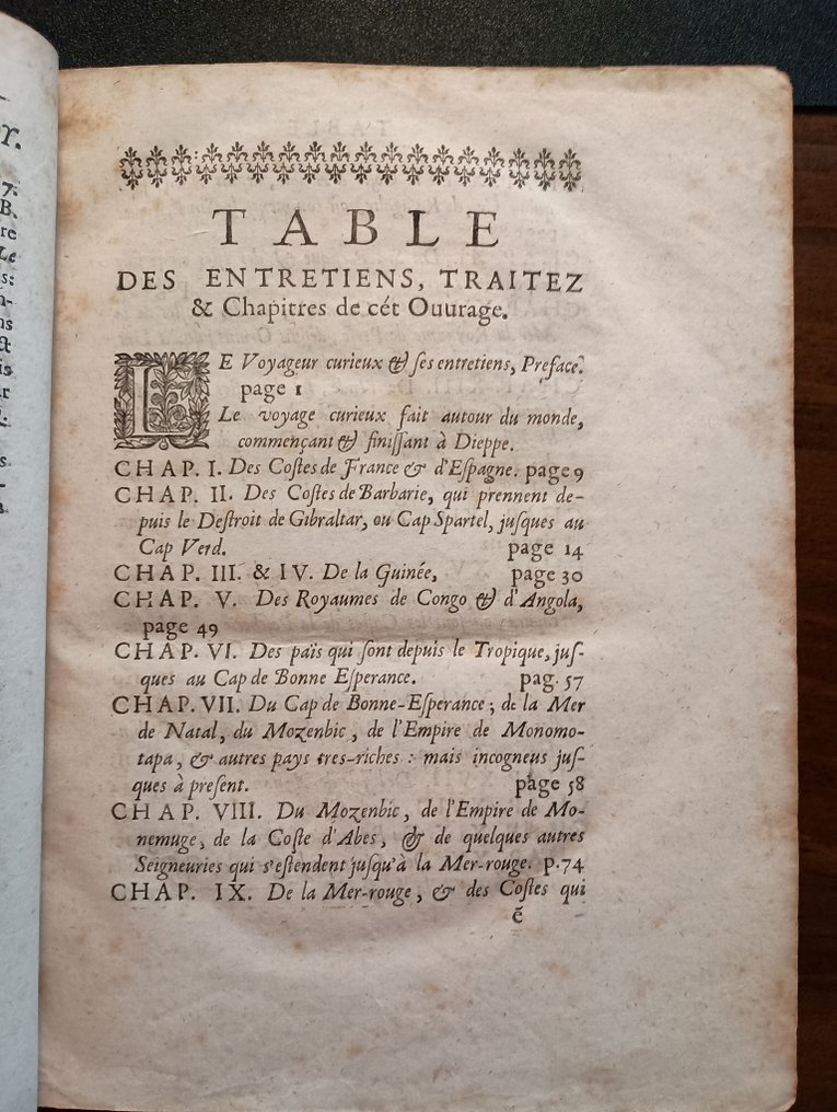 [Vincent Le Blanc (1554 - c. 1640)] - Le Voyageur curieux qui fait le tour du Monde. Avec ses matieres d'entretien qui composent - 1664 #1.0