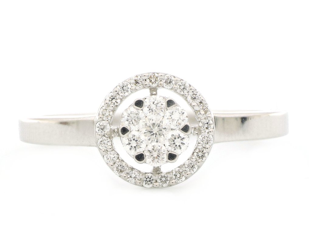 Nincs minimálár - Gyűrű - 18 kt. Fehér arany - 0.57ct. tw. Gyémánt (Természetes) #4.3