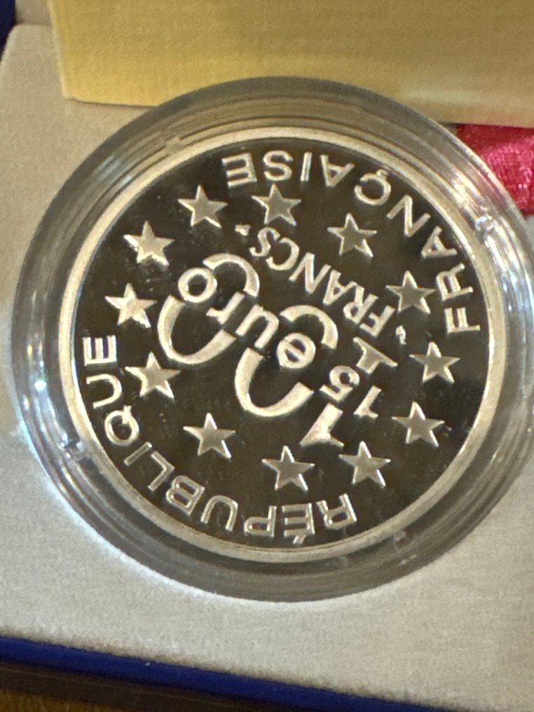 França. 100 Francs 1997 Lissabon - 22,2g (.900) Silber PP - in OVP mit CoA (Sem preço de reserva) #2.1