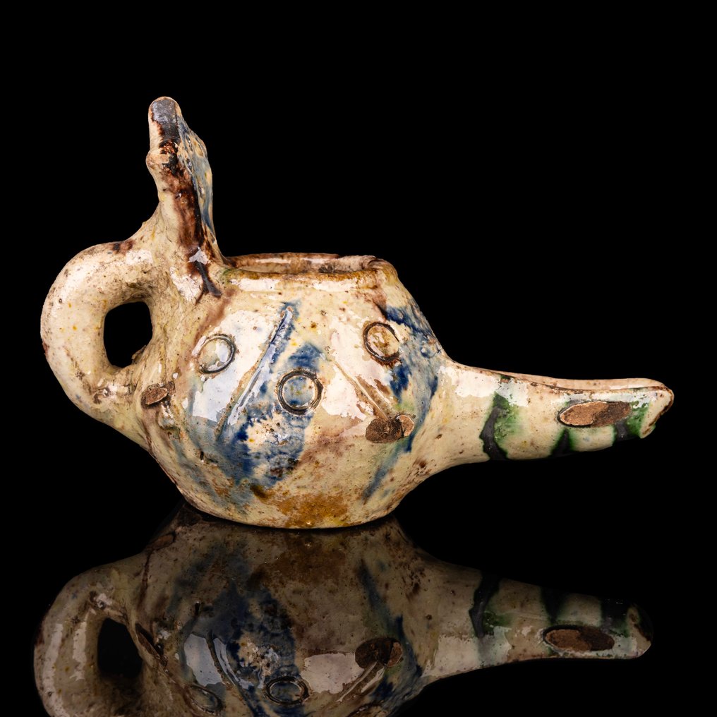 Seljuk Χειροποίητο πήλινο λυχνάρι λαδιού  (χωρίς τιμή ασφαλείας) #3.2