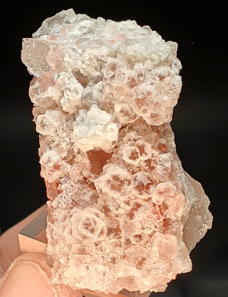 Ροζ φθορίτης σε χαλαζία. - Ύψος: 5 cm - Πλάτος: 2.5 cm- 63 g #3.2