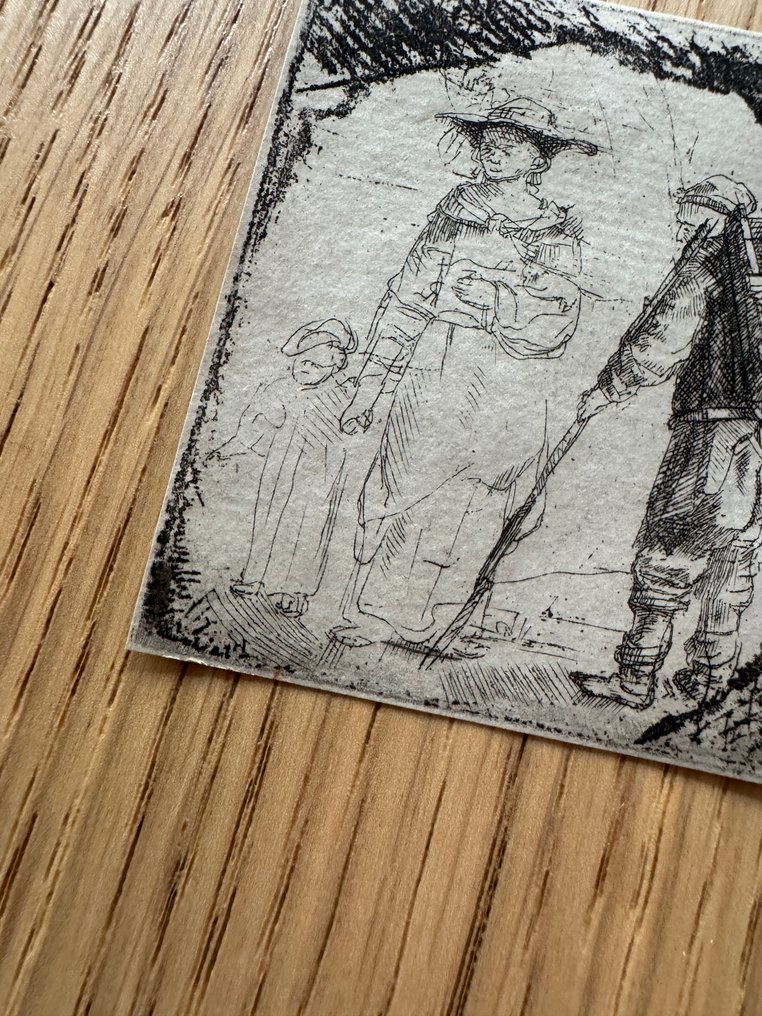 Rembrandt Van Rijn (1606-1669) - Beggar and peasants, c.1630 #2.1