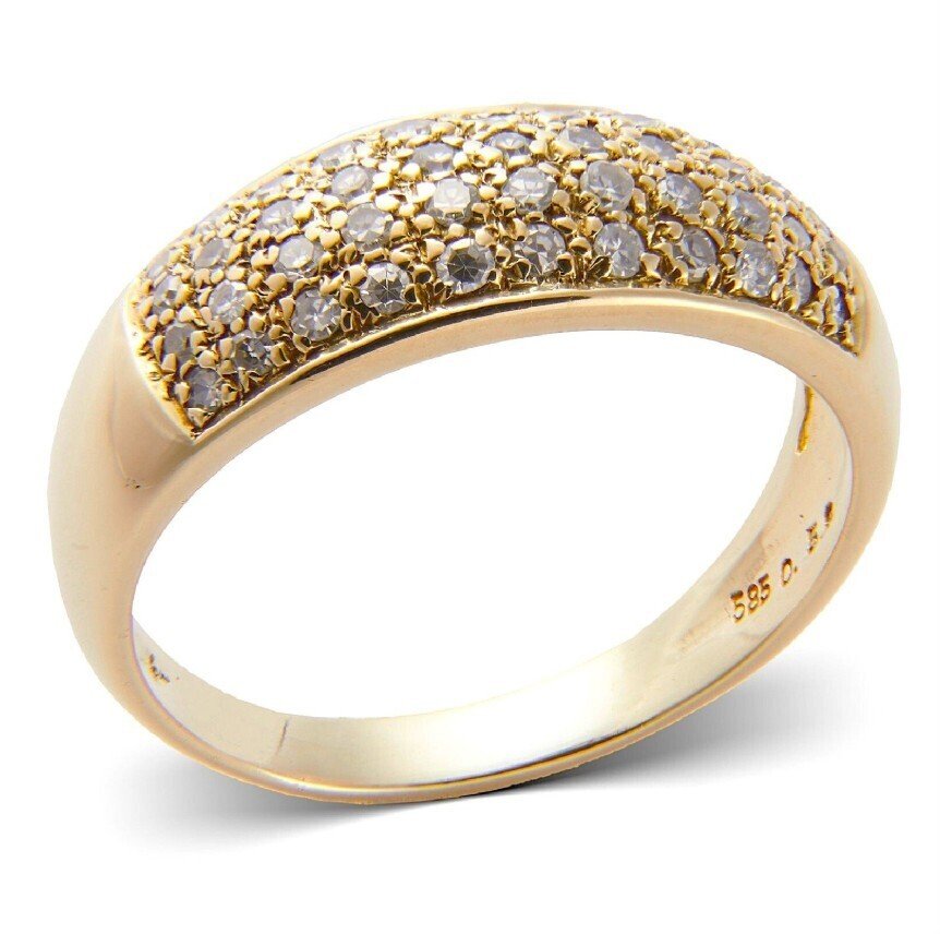 Ikuisuussormus - 14 kt. Keltakulta - 0.58ct. tw. Timantti (Luonnollinen) #1.0