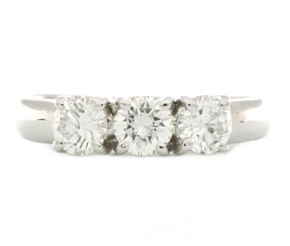 没有保留价 - 戒指 - 18K包金 白金 -  1.20ct. tw. 钻石 (天然)  #3.2