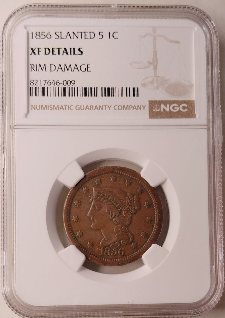 Verenigde Staten. 1 Cent 1856 'Liberty Head' (Zonder minimumprijs) #1.0