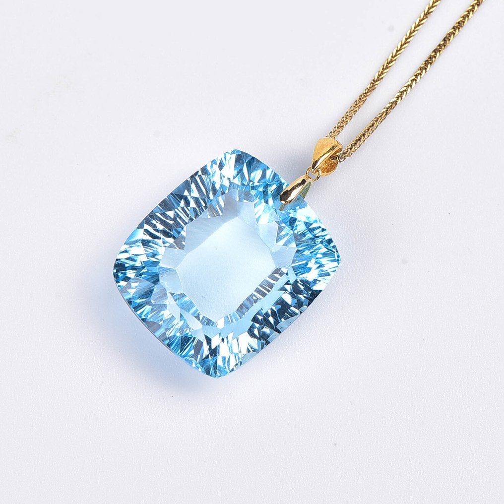 没有保留价 - 吊坠项链 - 18K包金 黄金 黄宝石 - ALGT 认证 #3.2