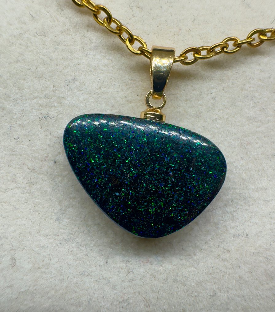 Opal Vedhæng - Højde: 21 mm - Bredde: 18 mm- 1.53 g - (1) #2.1