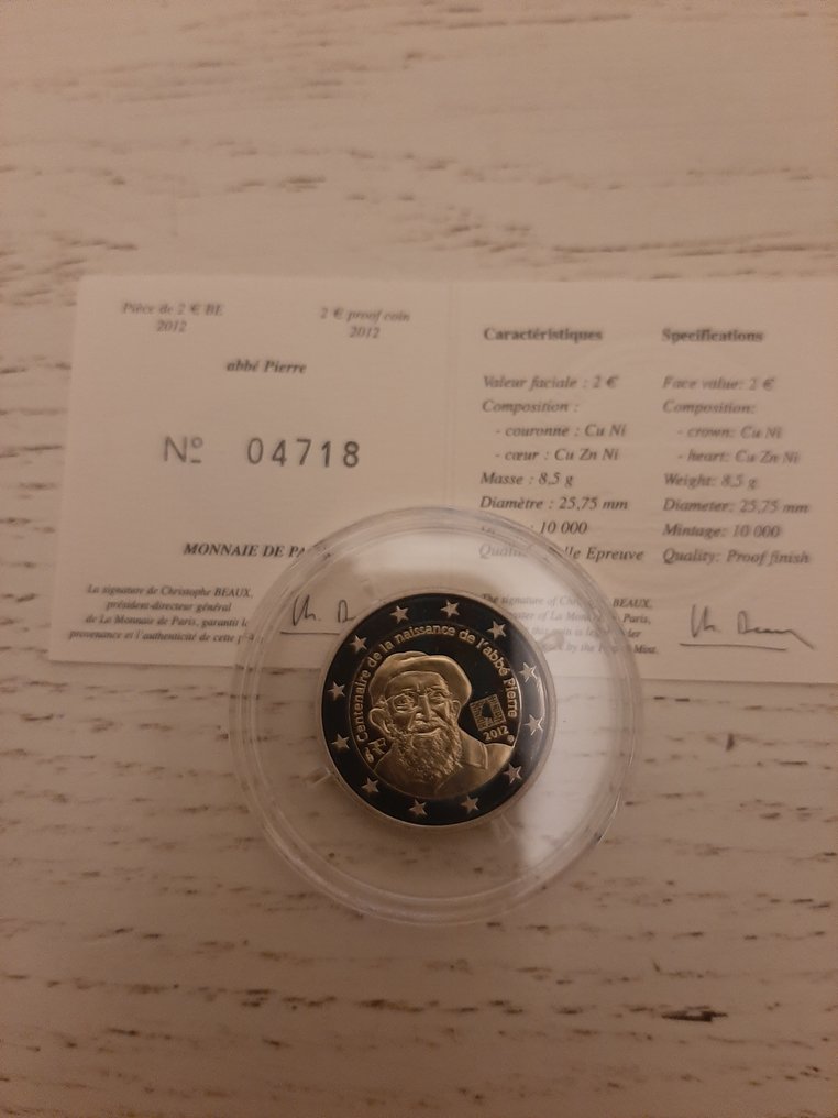 Frankrike. 2 Euro / 10 Euro 2011/2020 (4 monnaies) Proof (Ingen reservasjonspris) #1.0