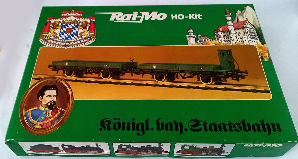 Rai-Mo H0 - 200 105/200 104 - Model train wagon (2) - Two building kits of wagons. - K.Bay.Sts.B #2.1