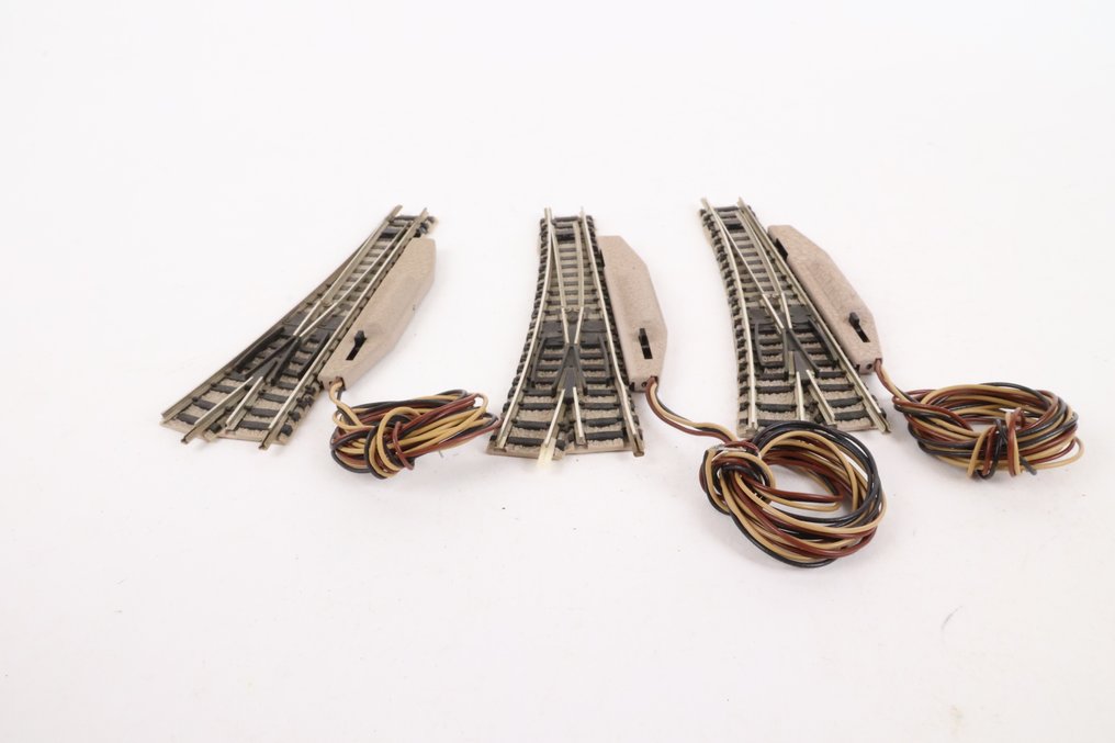 Fleischmann N - 9170/9171 - Model train tracks (6) - Straight switches + drive #3.2