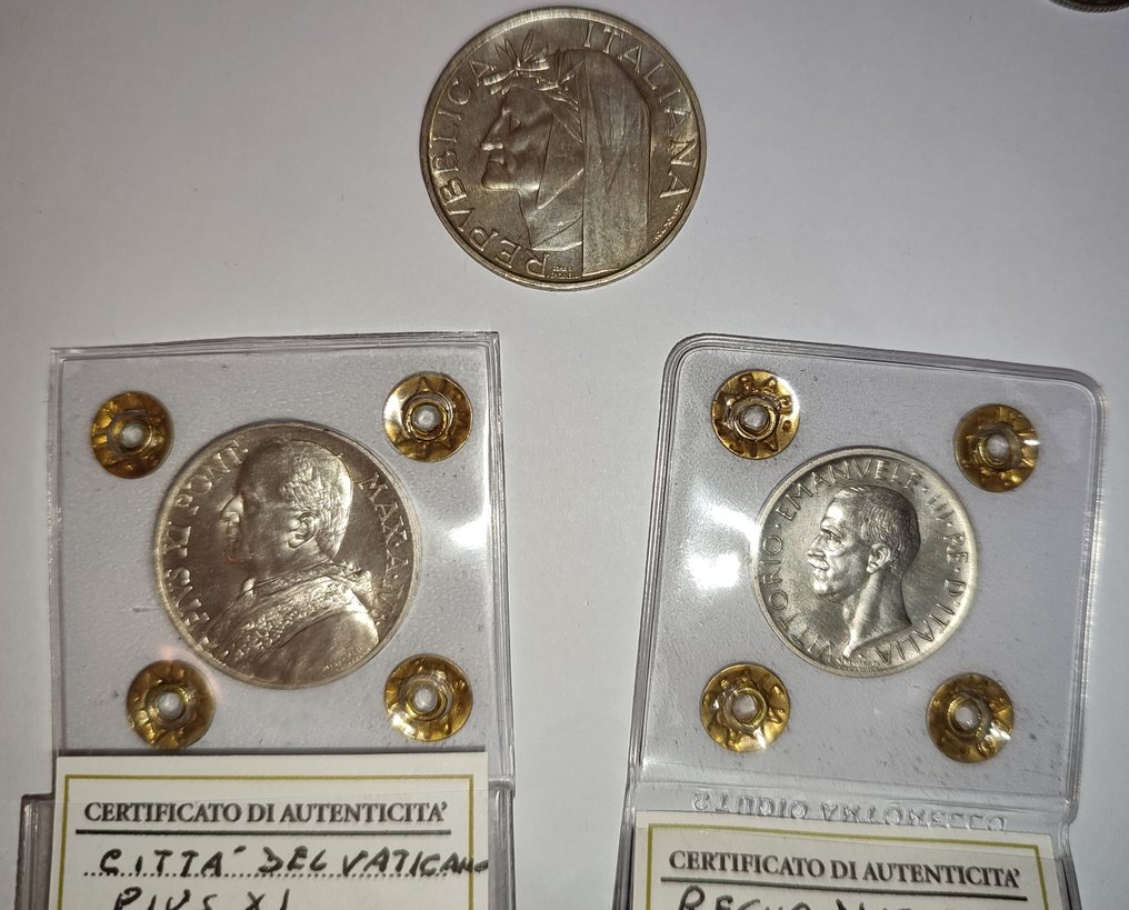 意大利, 教廷. Lotto 3 argenti 1927 /1934/1965  (没有保留价) #1.0