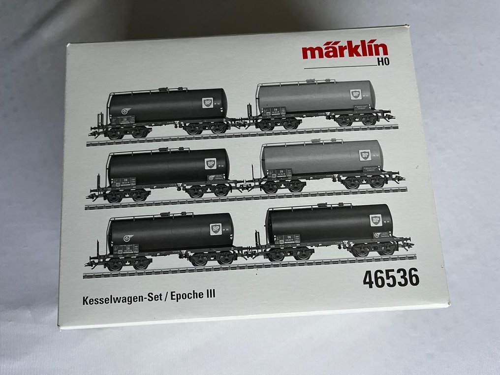 Märklin H0 - 46536 - Modeltrein goederenwagonset (1) - Kesselwagen-Set Epoche III, complete set van 6 stuks, individuele doosjes genummerd 46536-01 t/m - DB #1.0