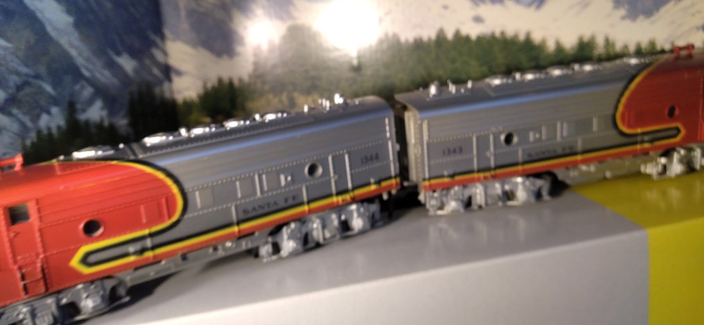 Fleischmann H0 - Diesel locomotive (2) - With original box - Santa Fe #2.1