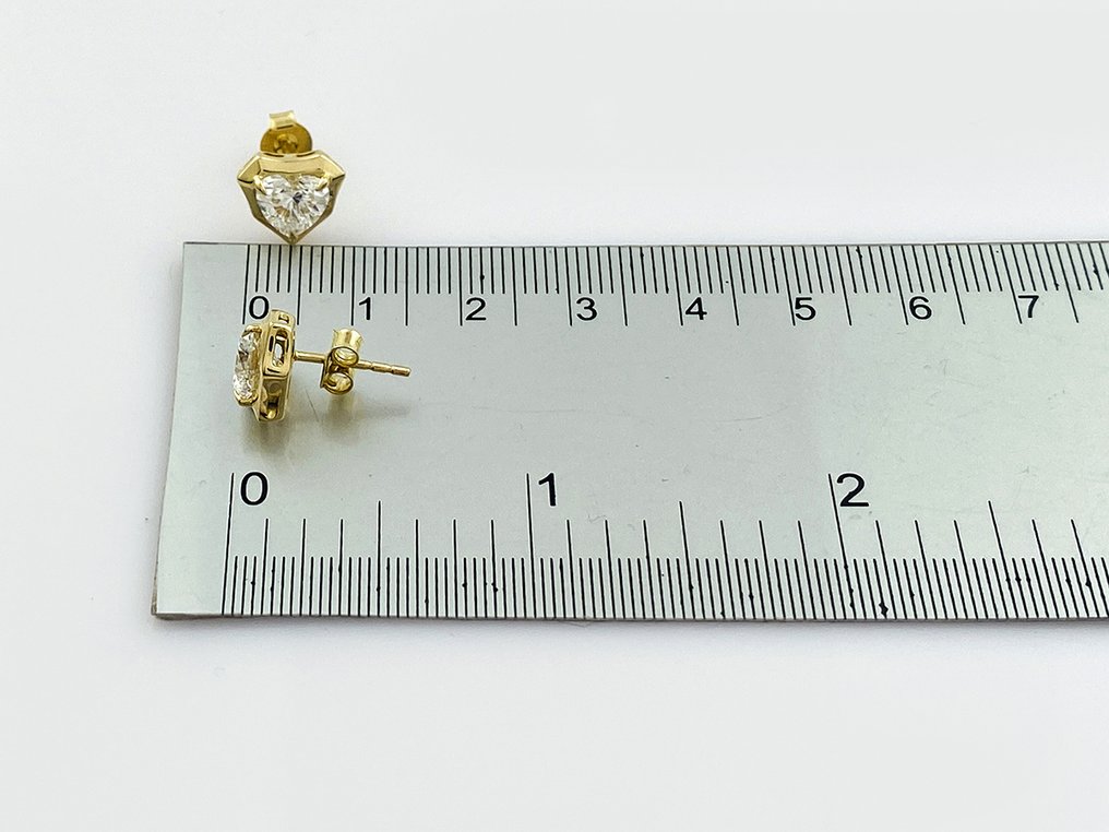 耳环 - 14K包金 黄金 - 2.14ct. tw. 钻石 (实验室培育) #4.3