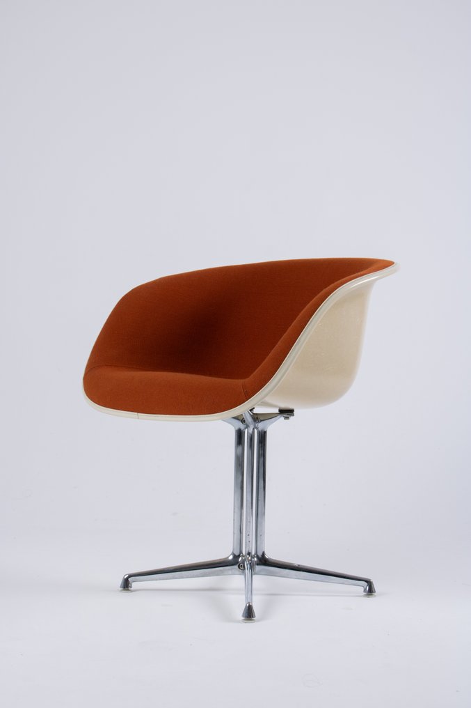 Herman Miller - Charles & Ray Eames - 靠背椅 - La Fonda - 玻璃纤维, 钢, tweed #1.0