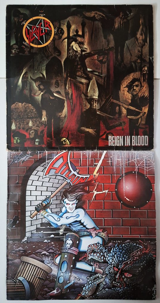 Slayer and Atlain - two great speed metal and trash records - LP-Alben (mehrere Objekte) - Erstpressung - 1986 #1.0