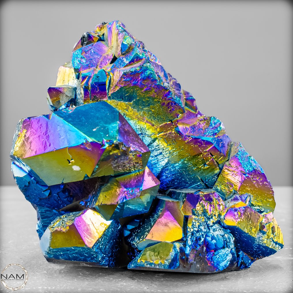 Φυσική αύρα-αμέθυστος δρούζα από την Ουρουγουάη – Ένα Kaleidoscope των χρωμάτων σε υψηλότερη ποιότητα.- 887.48 g #1.0