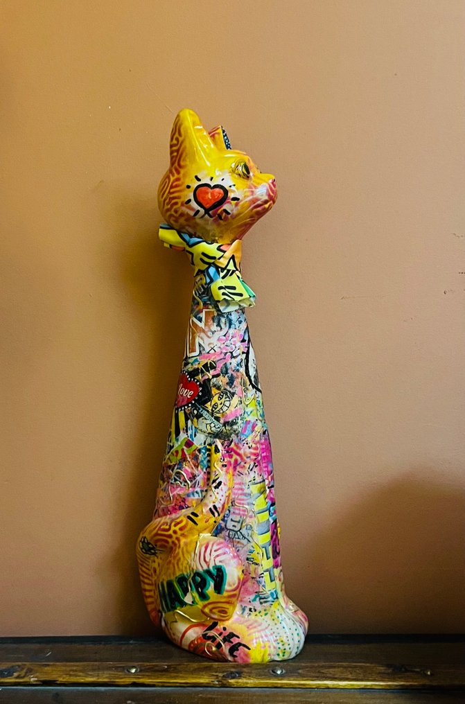 Art'mony - Sculpture chat pop art love #1.0