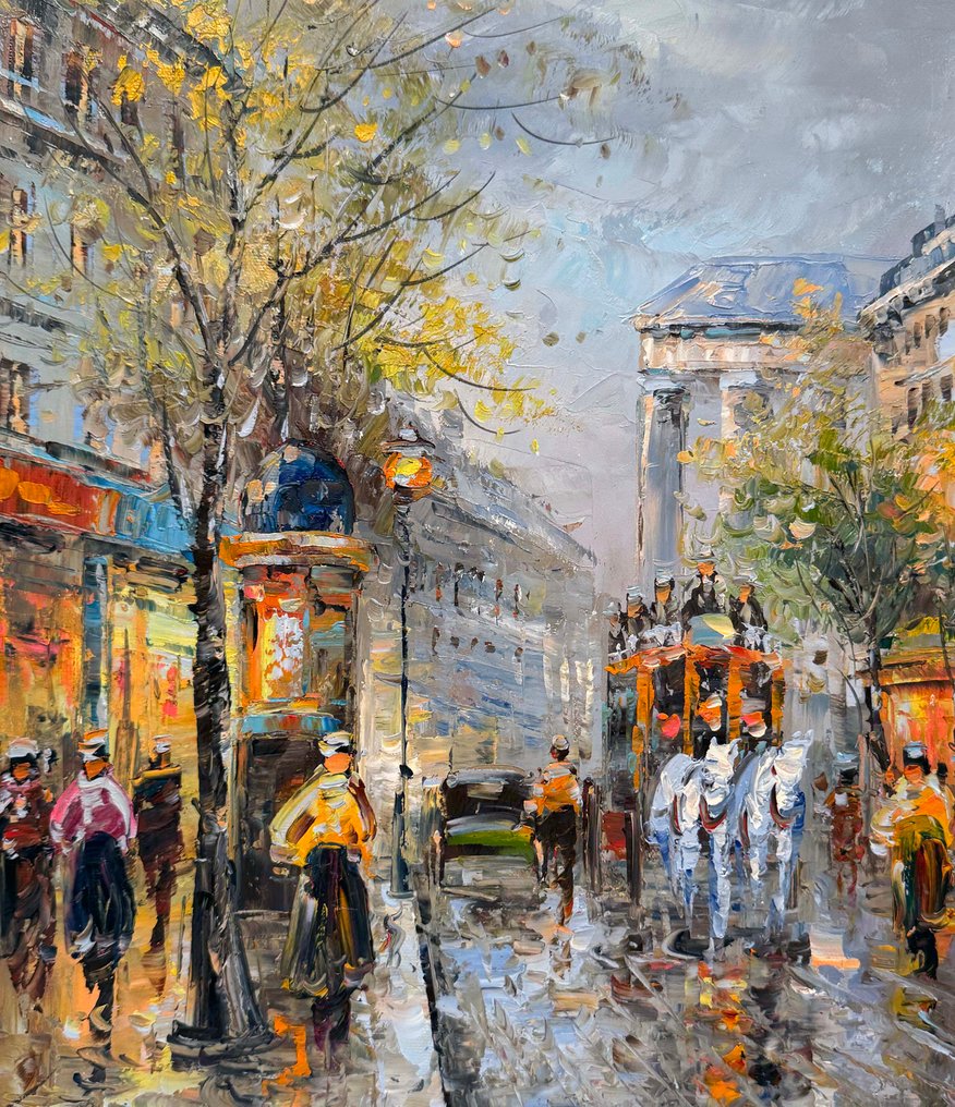 Christof Vevers (1962) - Paris - Madeleine - Grands Boulevards après la Pluie - Vent d'Automne - Lumières du Soir #2.1