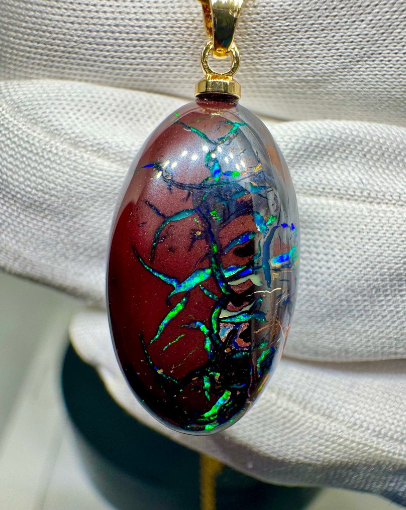 Οπάλιο Κρεμαστό κόσμημα - Ύψος: 30 mm - Πλάτος: 12.5 mm- 3.38 g - (1) #1.0