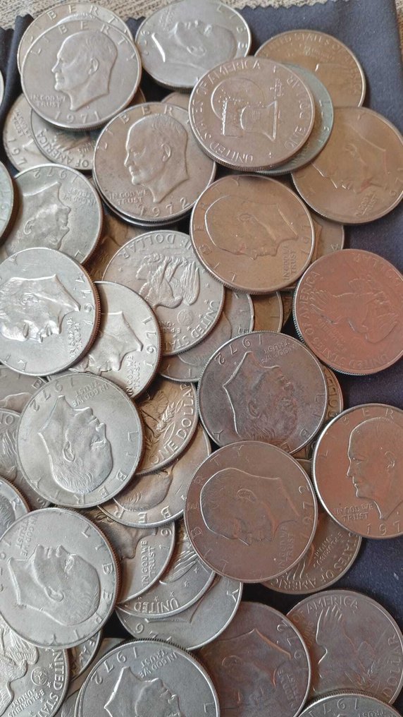 Ηνωμένες Πολιτείες. Lotto 53 monete 1 Dollaro Eisenhower #1.0