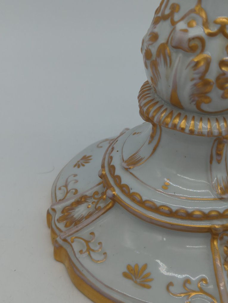 Schierholz Plaue - 烛台 瓷制蜡烛台,带有金色装饰 - 瓷 #3.2