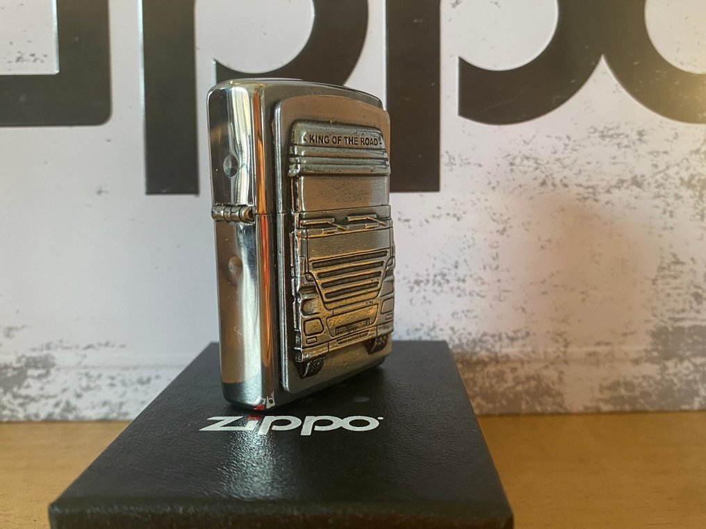 Zippo - KING OF THE ROAD - TRUCK CAMION - Ingen mindstepris - Lighter - Stål (rustfrit), Messing #4.3