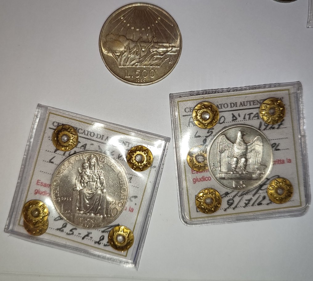 意大利, 教廷. Lotto 3 argenti 1927 /1934/1965  (没有保留价) #1.0