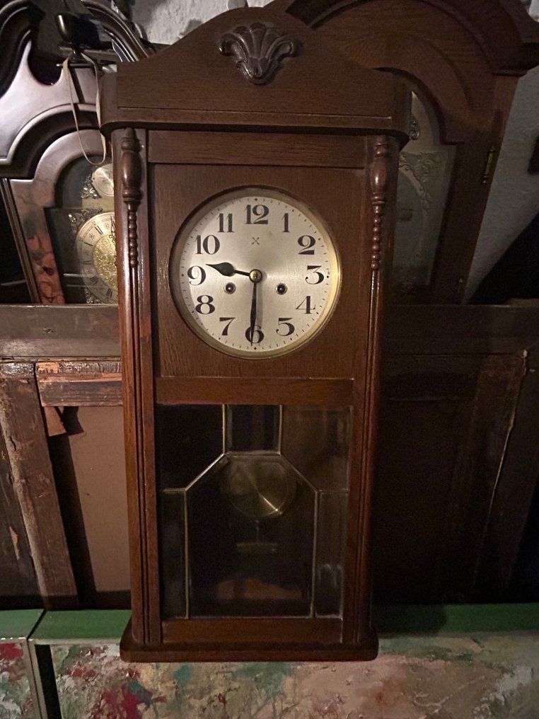 挂钟 -  艺术装饰 木, 玻璃 - 1930-1940 #1.0