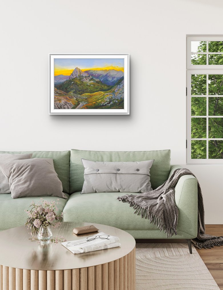 Stanislav Kunchev 1984 - "The Alps in the summer" - Exhibited in the Louvre complex in Paris #4.3