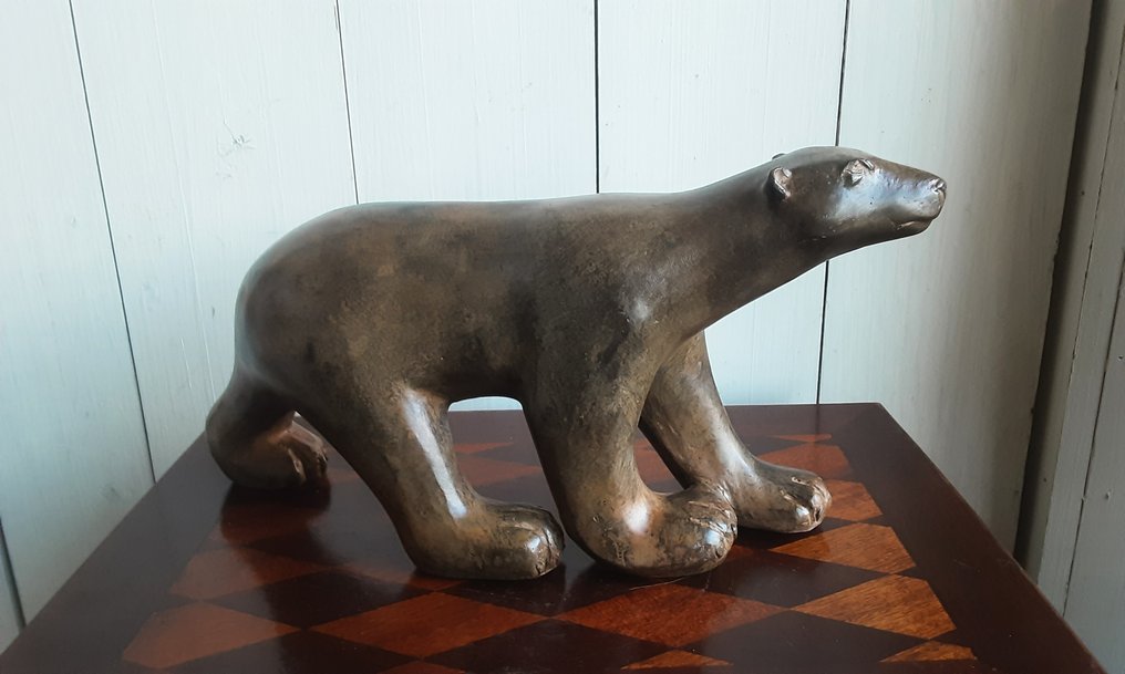 P. Chenet - 小雕像 - Grote Ijsbeer - 33 cm - 青銅色 #1.0