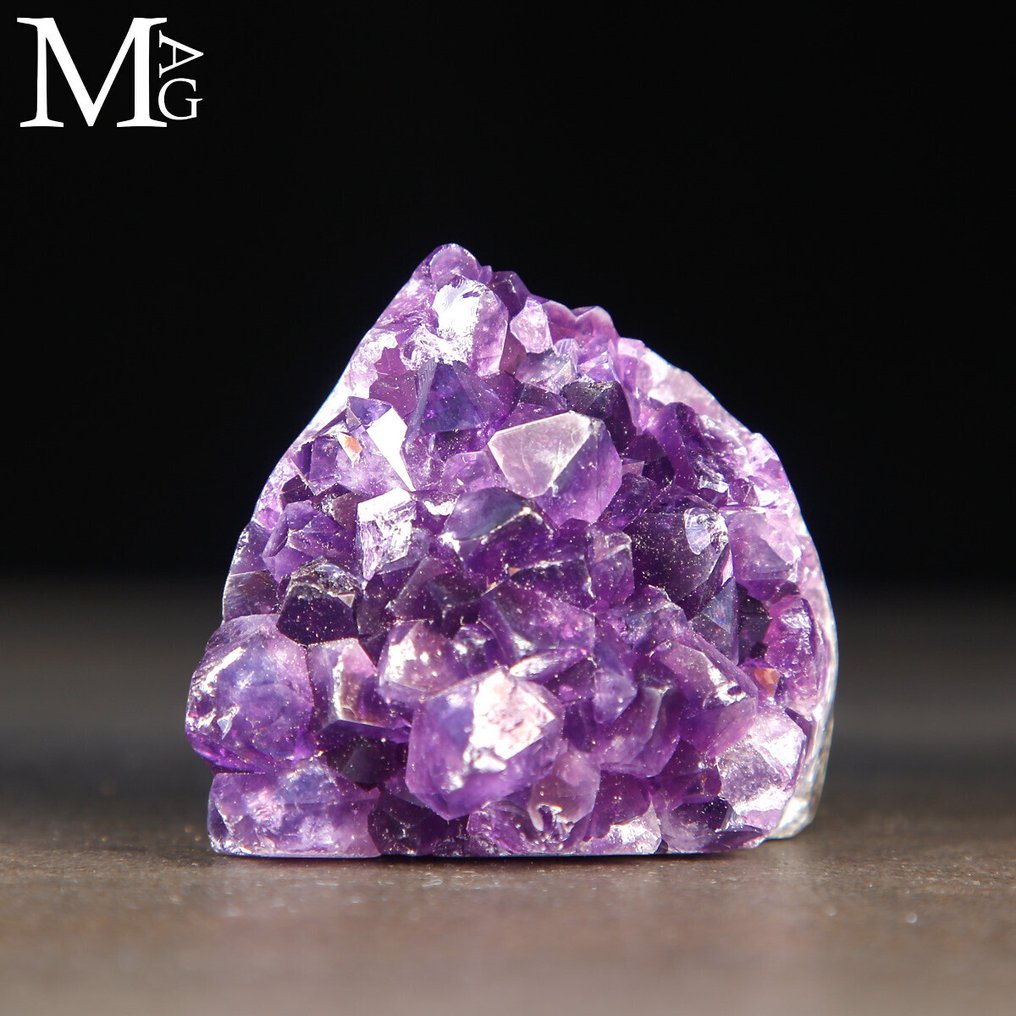 紫水晶簇套装 - 天然深紫色 - 秘鲁 - 高度: 66 mm - 宽度: 55 mm- 594 g #2.1