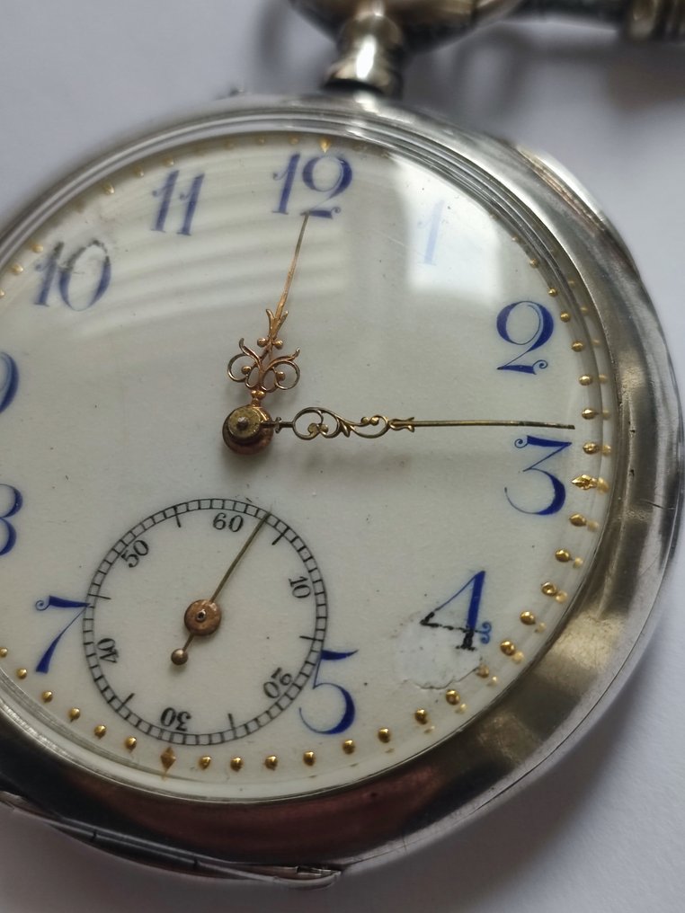 SYSTEM GLASHUTTE silver - diomede - remontoir 15 rubis - pocket watch - No Reserve Price - 1900-1949 #2.1