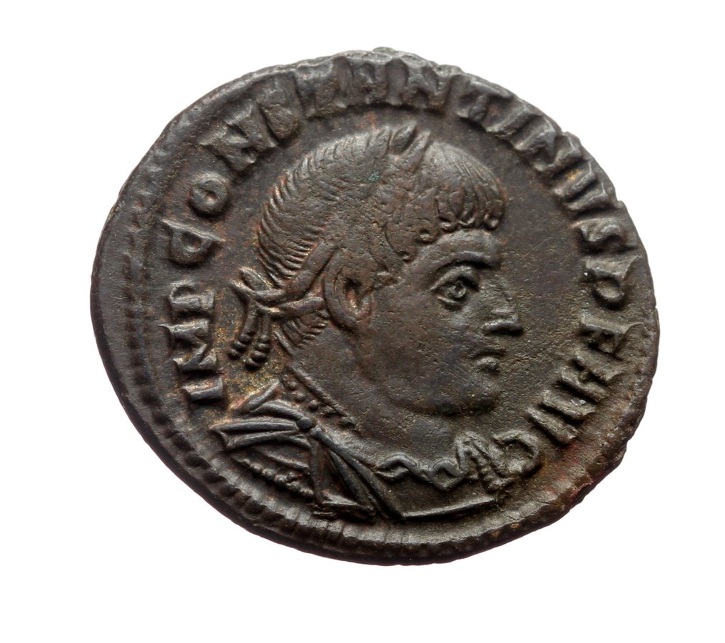 Romarriket. Constantine I (AD 306-337). Follis Rome - SOLI INVICTO COMITI  (Ingen mindstepris) #1.0