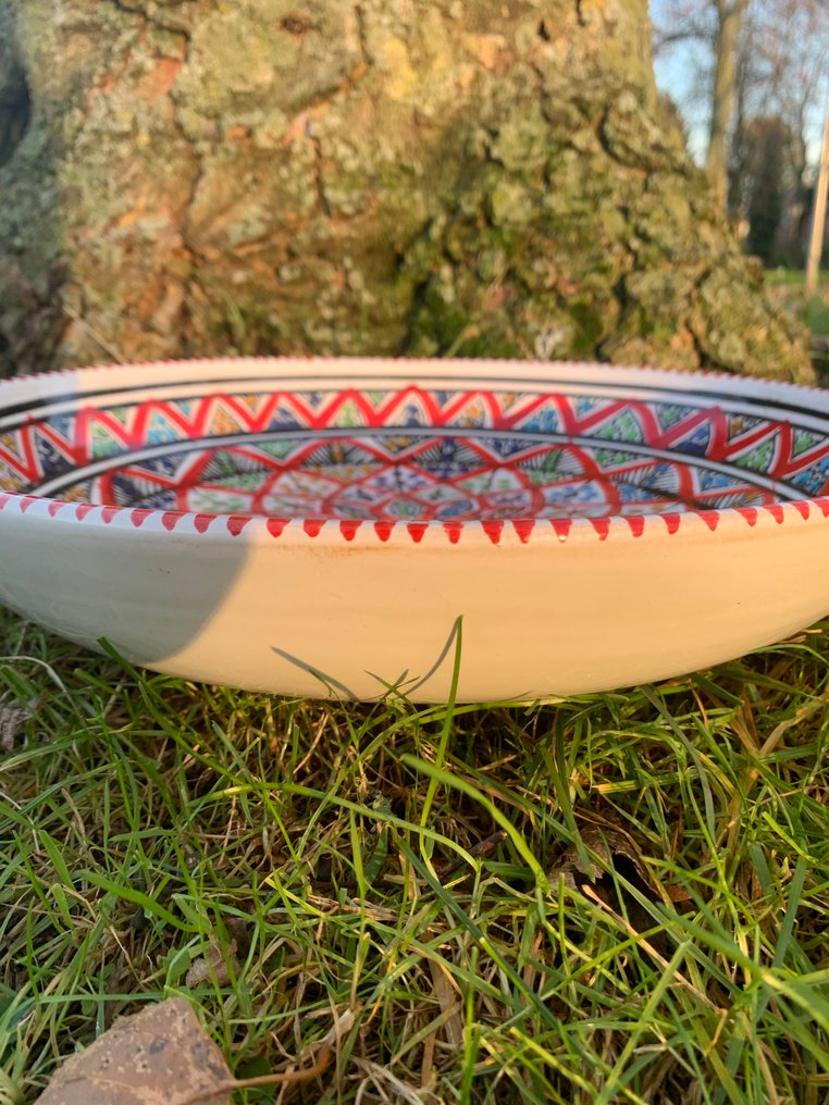 Bol - geometrikus dísztál - Cserép - Dar Jaziri - Sidi Bou Saïd - Kerámia - Tunézia - Late 20th century #3.2