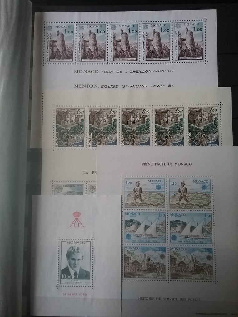 Monaco 1947/1982 - Superb lot of Monaco blocks and sheets. Between numbers 2 and 22, including number 22, which is - YVERT ET TELLIER #4.3