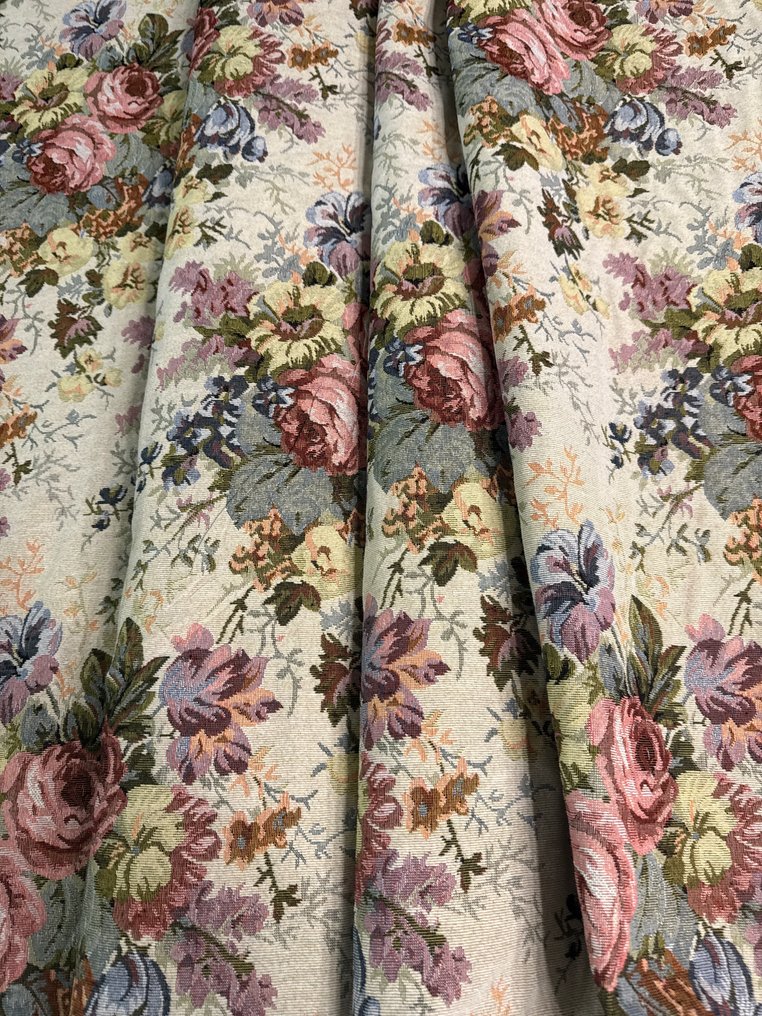 San Leucio top quality - Eksklusivt blomsterstoff, gobelínvev i viktoriansk stil. - Polstringsstoff  - 600 cm - 140 cm #1.0