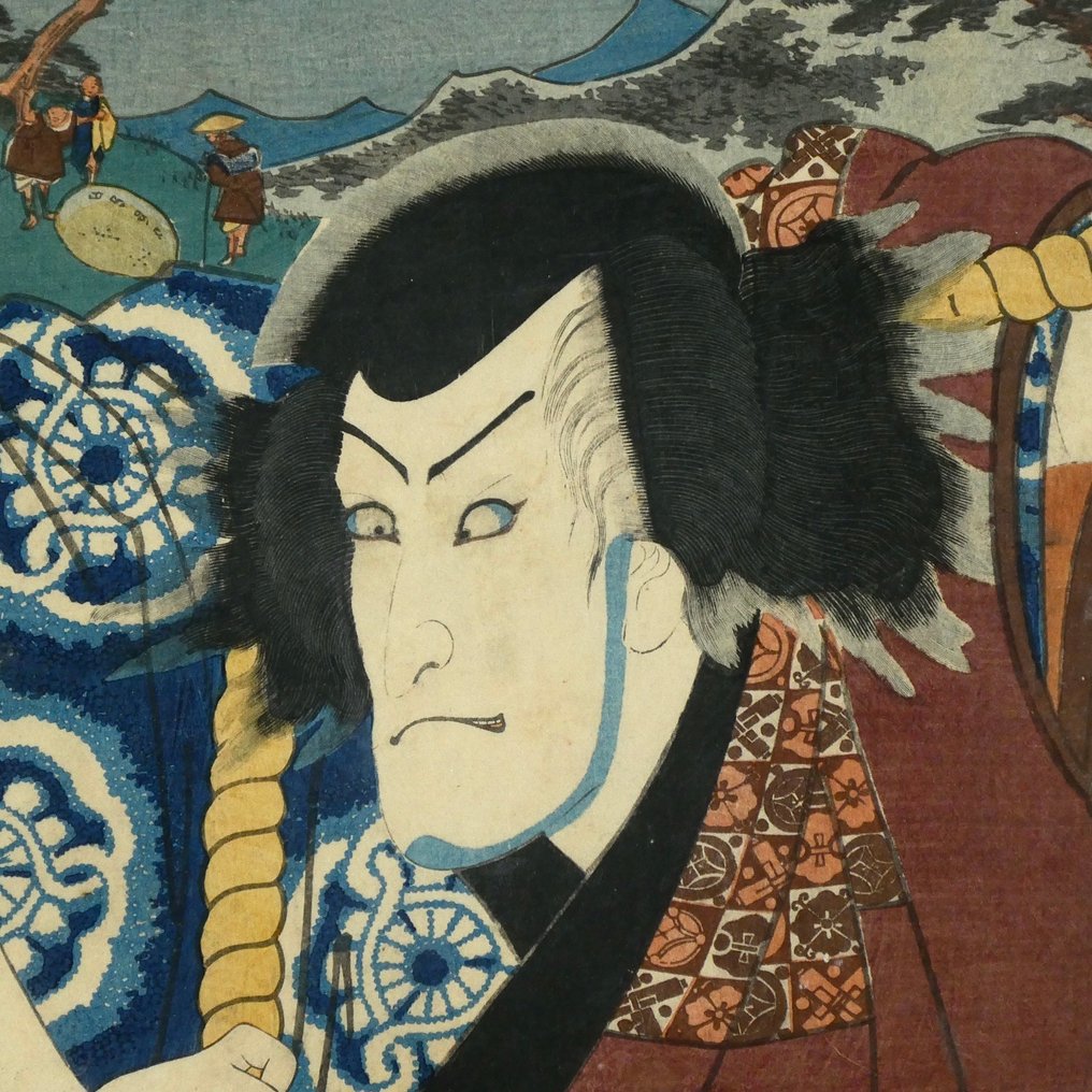 Utagawa Toyokuni III (Kunisada) — Nissaka: Kobayakawa Tatewaki — from the series “Fifty-Three - Paper - Utagawa Kunisada (1786-1865) - Japan - Late Edo period #3.2