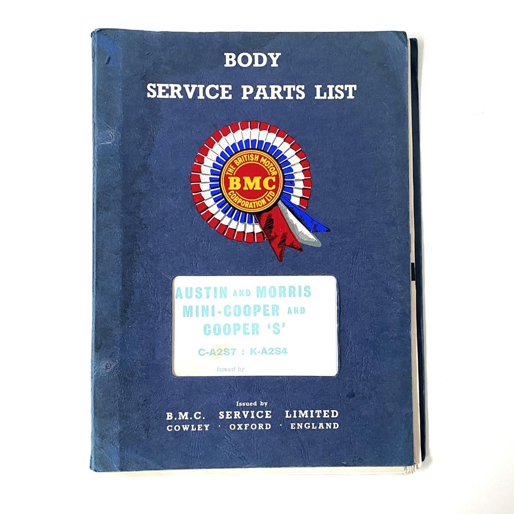 Άστον και Μόρισ - Mini Cooper – Body Service Parts List #1.0