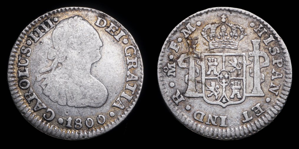 Koninkrijk Spanje. Carlos IV. Medio Real Mexico 1800 (Zonder minimumprijs) #1.0