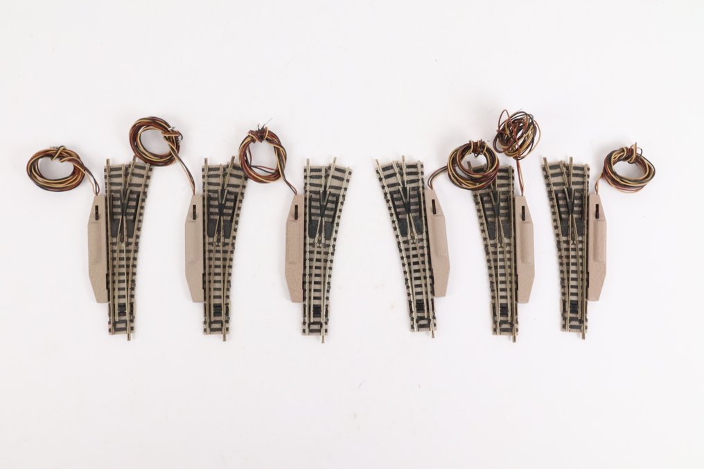 Fleischmann N - 9170/9171 - Spår för modelltåg (6) - Raka växlar + drivning. #1.0