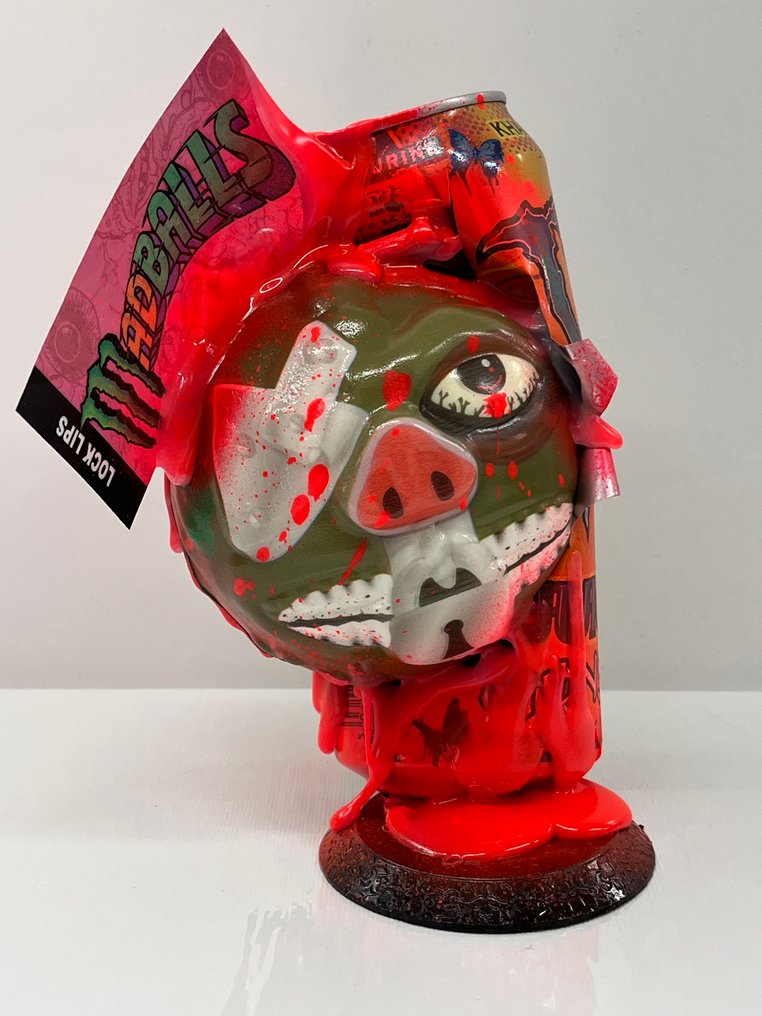 Alvin Silvrants (1979) - Madballs Lock Lips Monster Energy can art statue (5 from 7) #1.0