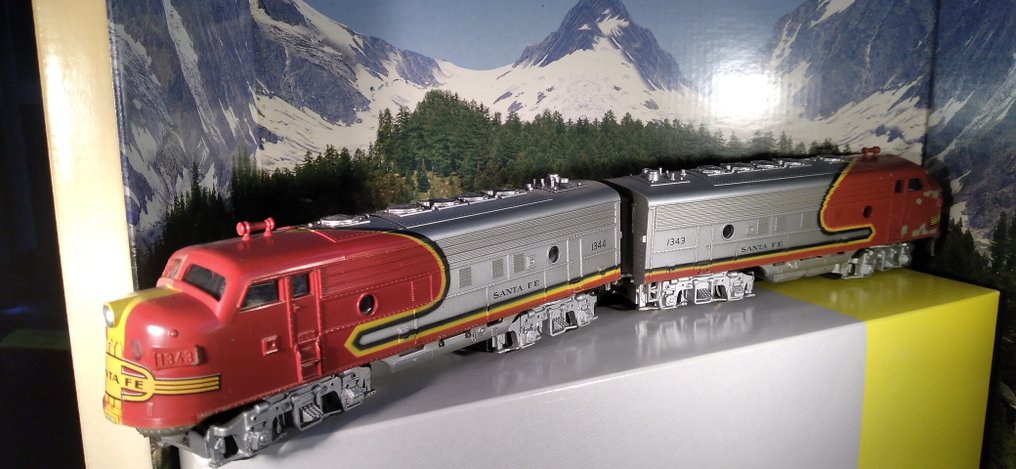 Fleischmann H0 - Diesel locomotive (2) - With original box - Santa Fe #4.3