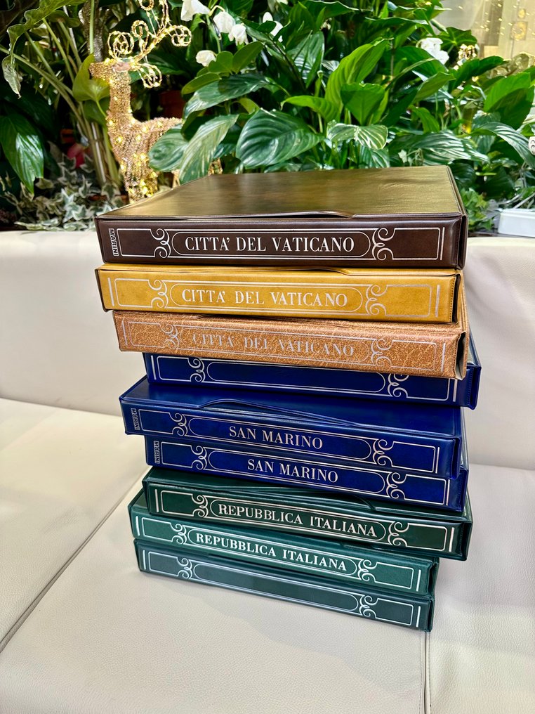 意大利、圣马力诺、梵蒂冈城  - 9个Marini A22文件夹，状况极佳 #1.0