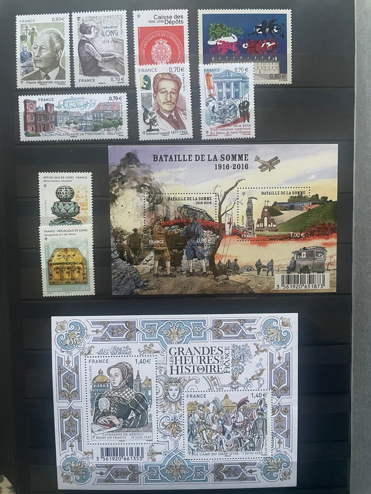 法國 2016 - 2016年，包括 Bloc 137 和 Sage 区块，以及可变组成的笔记本。 - Yvert #3.2
