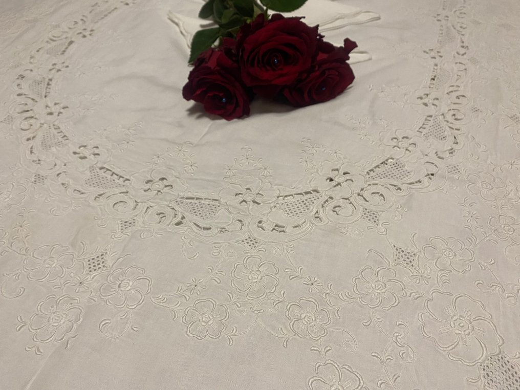 Toalha de mesa - 250 cm - 170 cm - Toalha de mesa com bordado #1.0