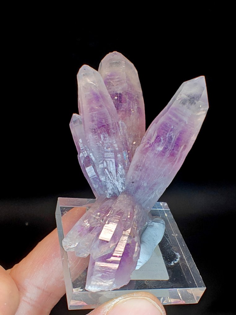 Ghostly amethyst quartz Crystal on matrix - Height: 7 cm - Width: 5 cm- 38 g #2.1