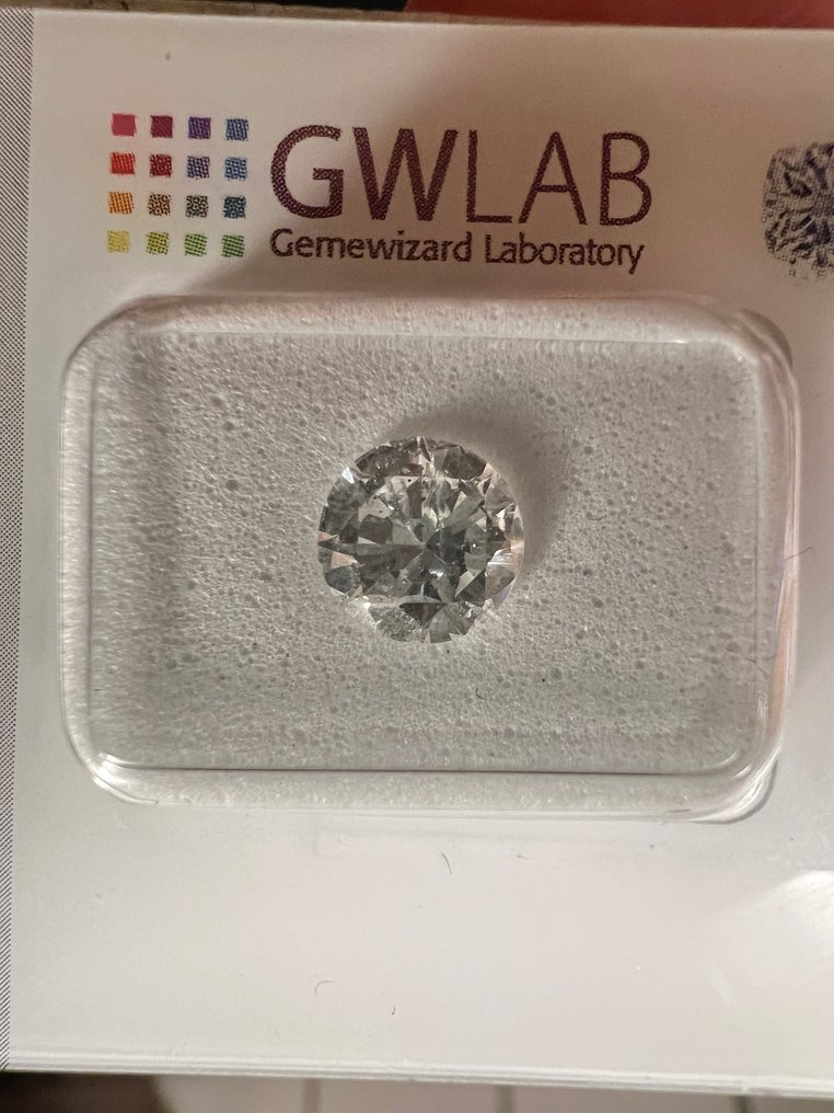 1 pcs 鑽石  (天然)  - 1.07 ct - 圓形 - D (無色) - SI2 - Gemewizard Gemological Laboratory (GWLab) #3.2